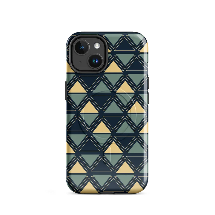 Triangulated Night iPhone 17 Tough MagSafe Case - Shockproof Dual-Layer Geometric Protective Cover product image (2)