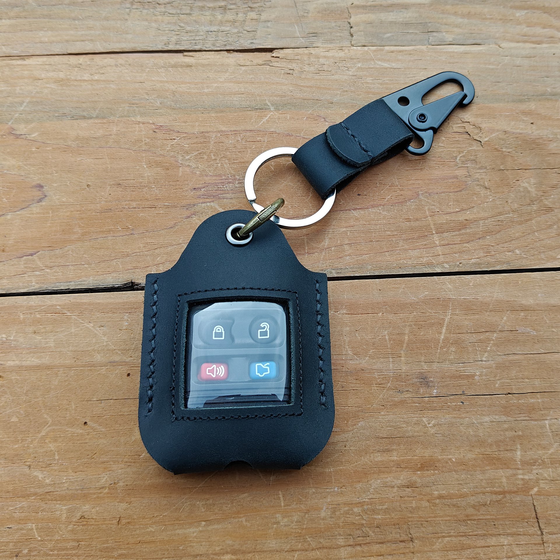 MEEBOY handmade Leather Remote Key Fob cover,Leather Car Smart Key Sleeve Protector Holder product image (6)