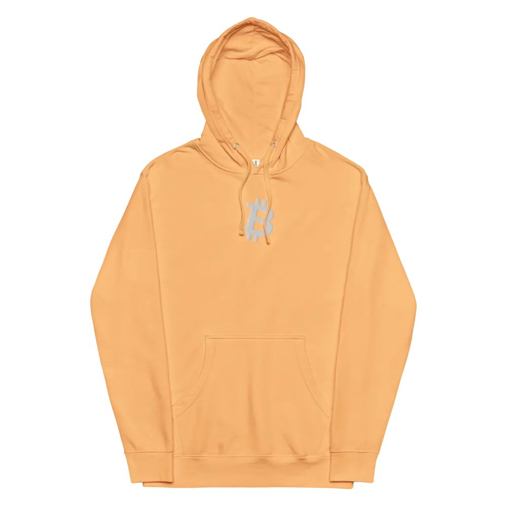 Embroidered ₿itcoin Orange-Peach Hoody product image (8)