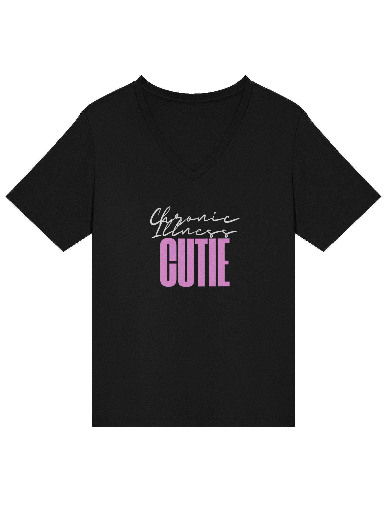 Chronic Illness Cutie vneck tee (text only) product image (16)