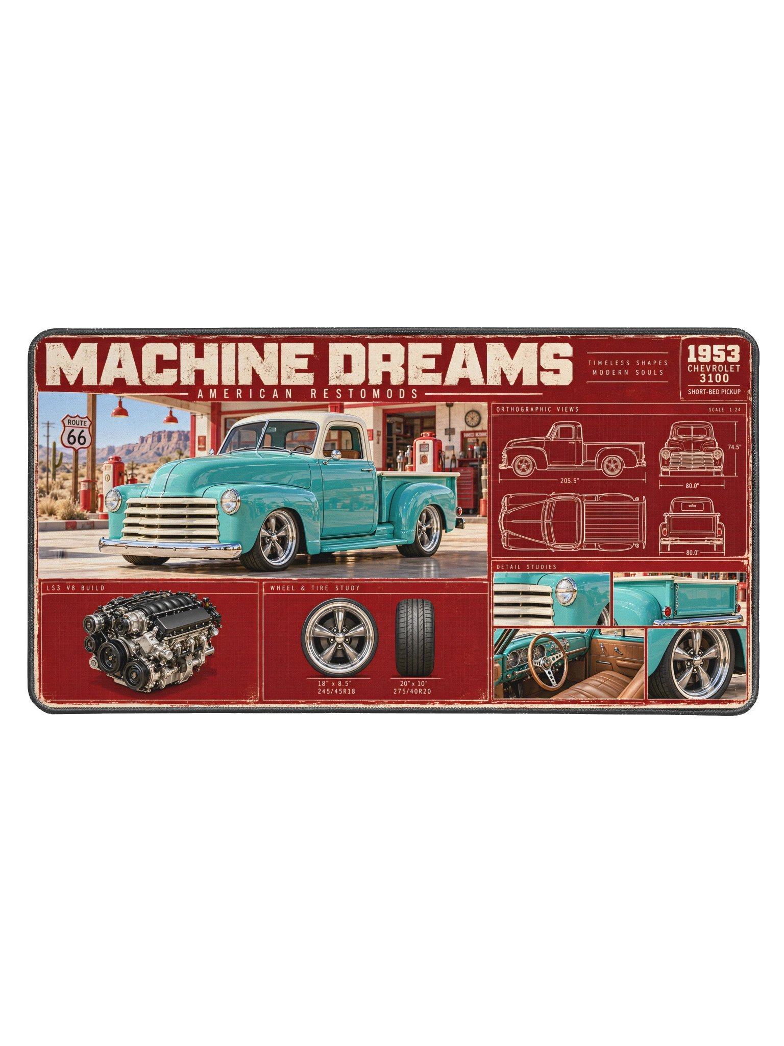 Machine Dreams // American Restomods — 1953 Chevrolet 3100 Short Bed product image (1)