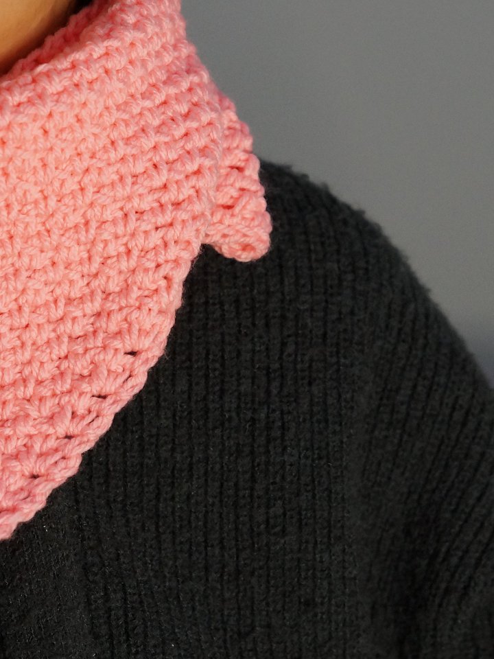 Moss stitch scarf crochet pattern product image (1)