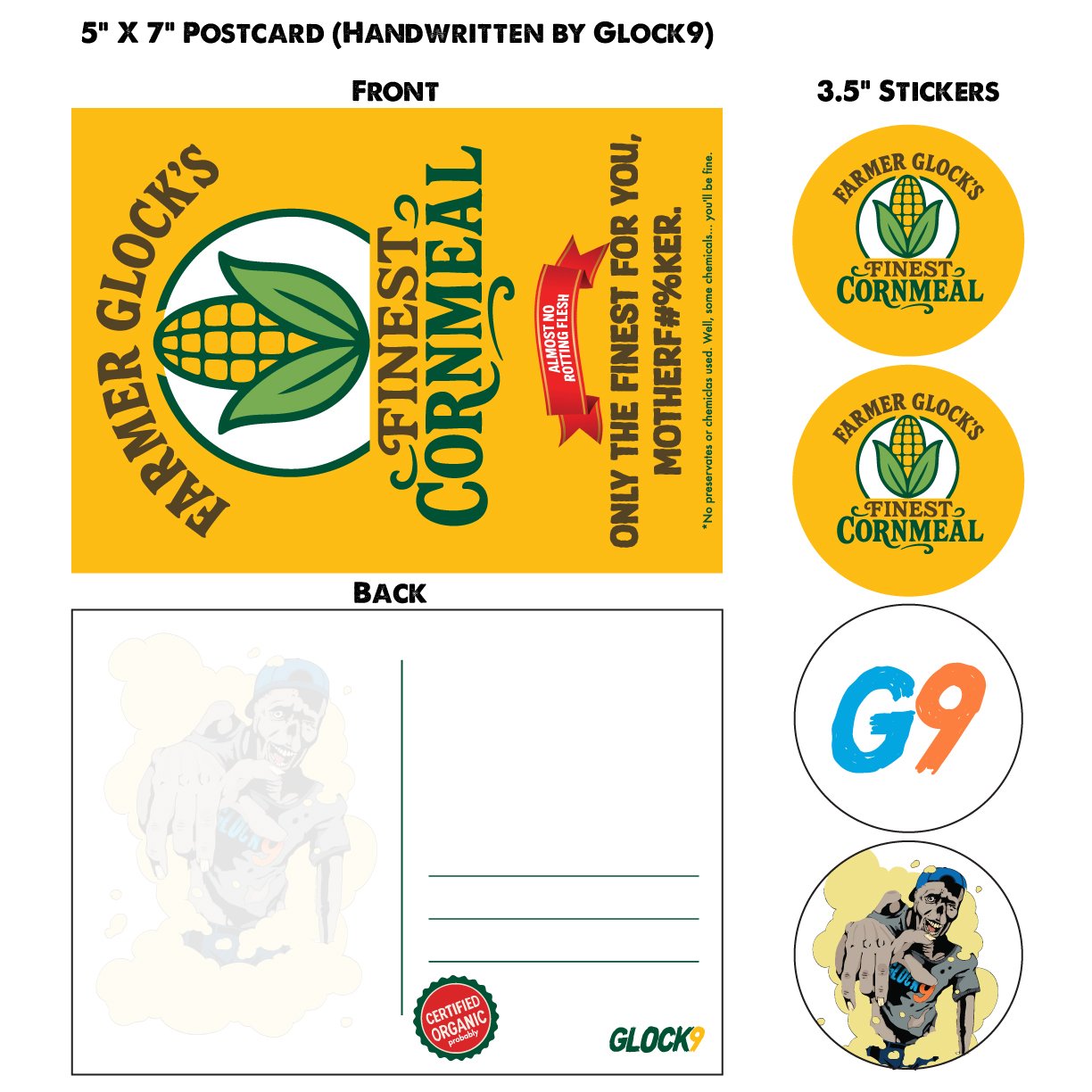 Handwritten Postcard By Glock9 and Stickers product image (1)
