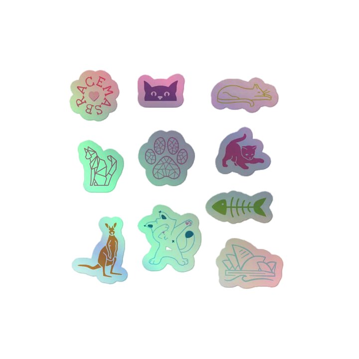 Vibrant Bracemas Holographic Sticker Sheet product image (2)