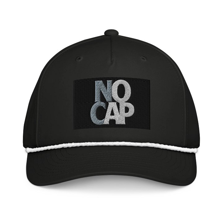 NO CAP GRAY & WHITE Classic Rope Cap | 5-Panel Premium Statement Hat product image (2)