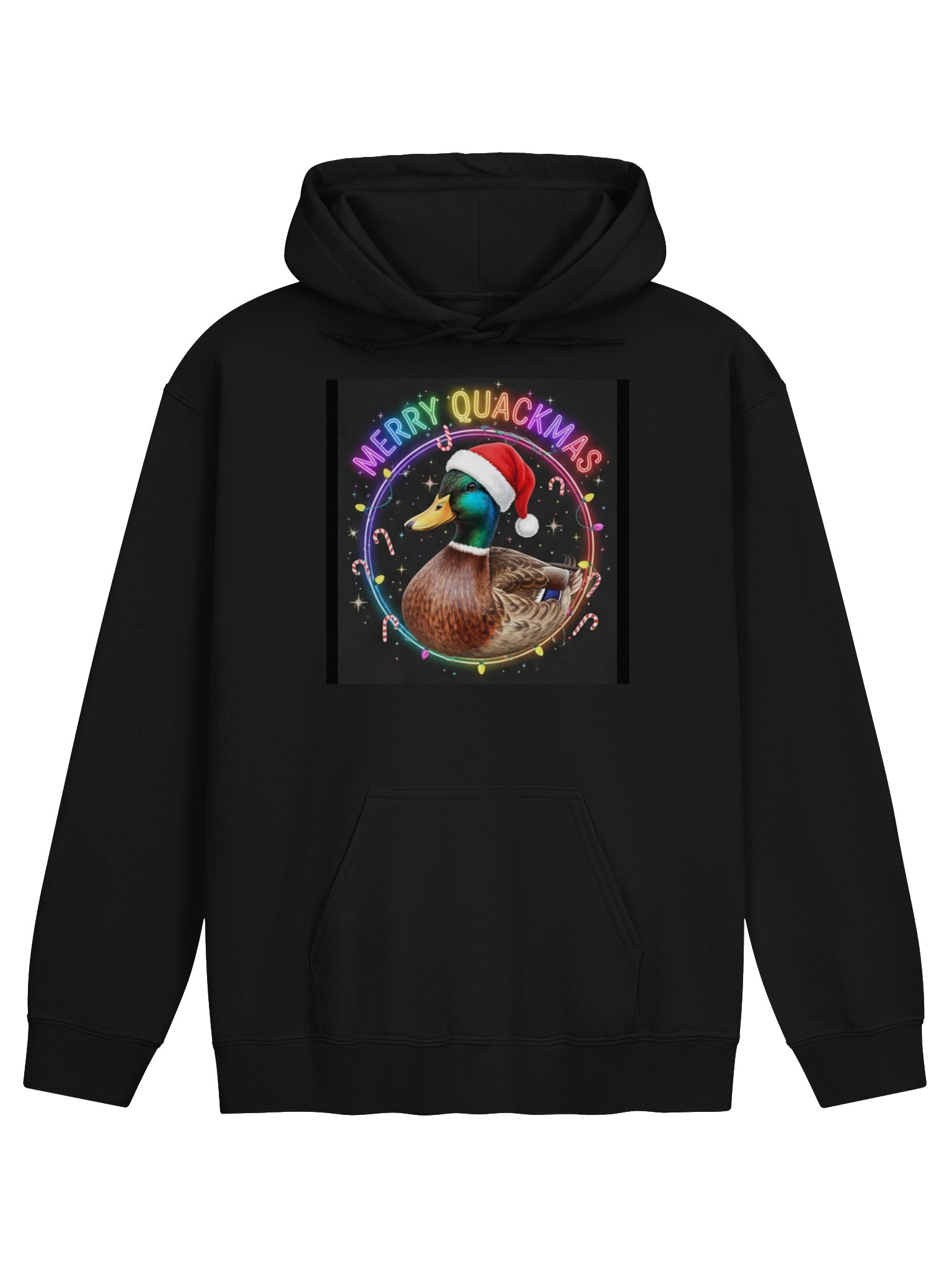 Merry Quackmas Neon Duck Holiday Hoodie product image (1)
