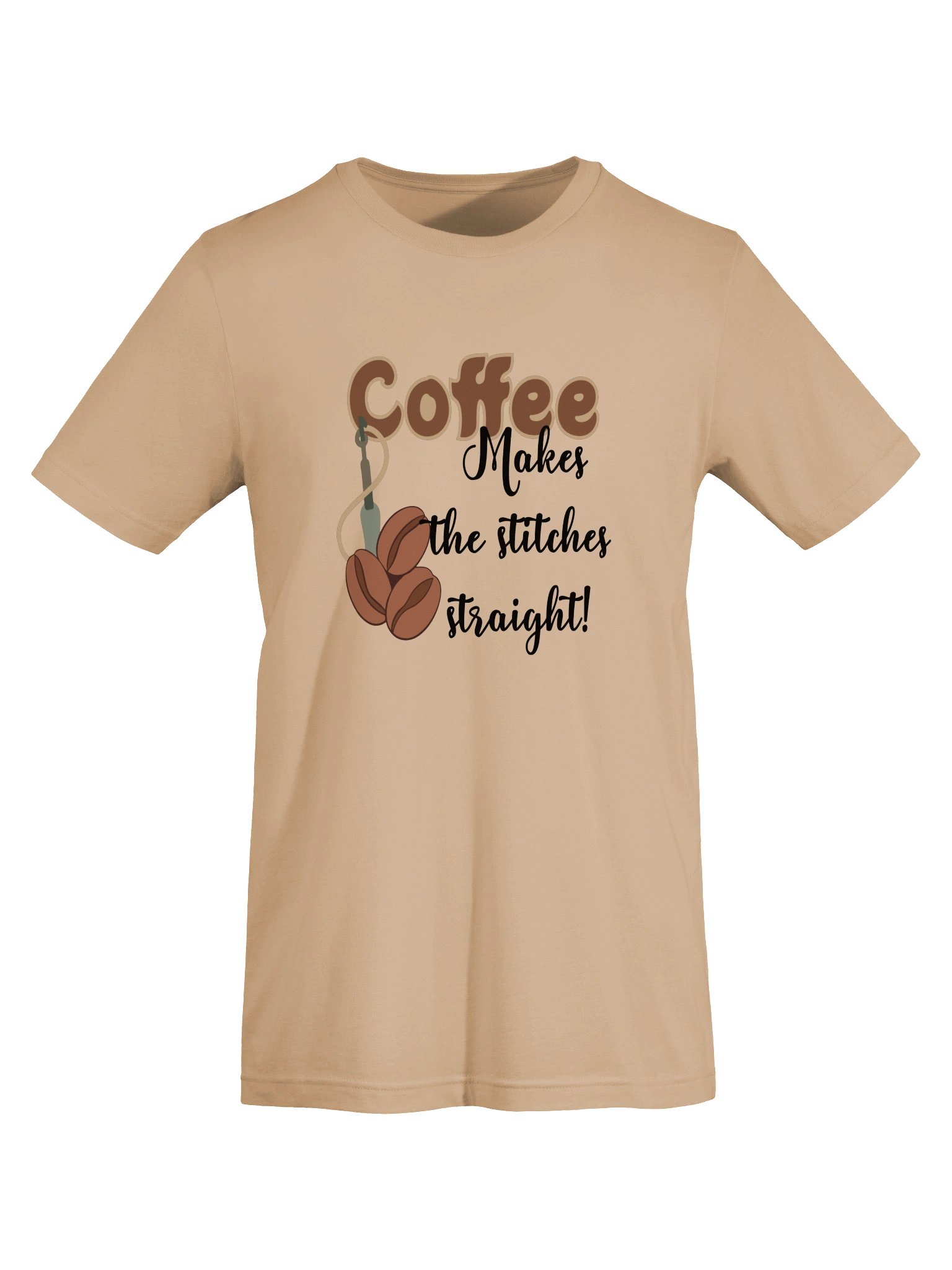 T-shirt Coffee Makes the stitches straight product image (15)