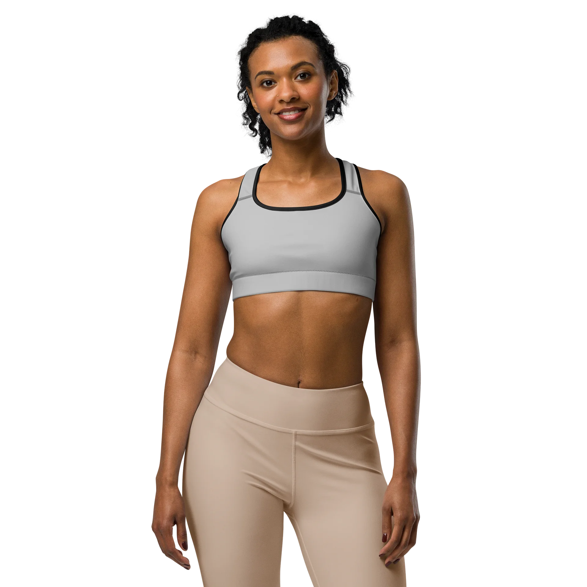 Minimal Gray All-Over Print Sports Bra product image (1)