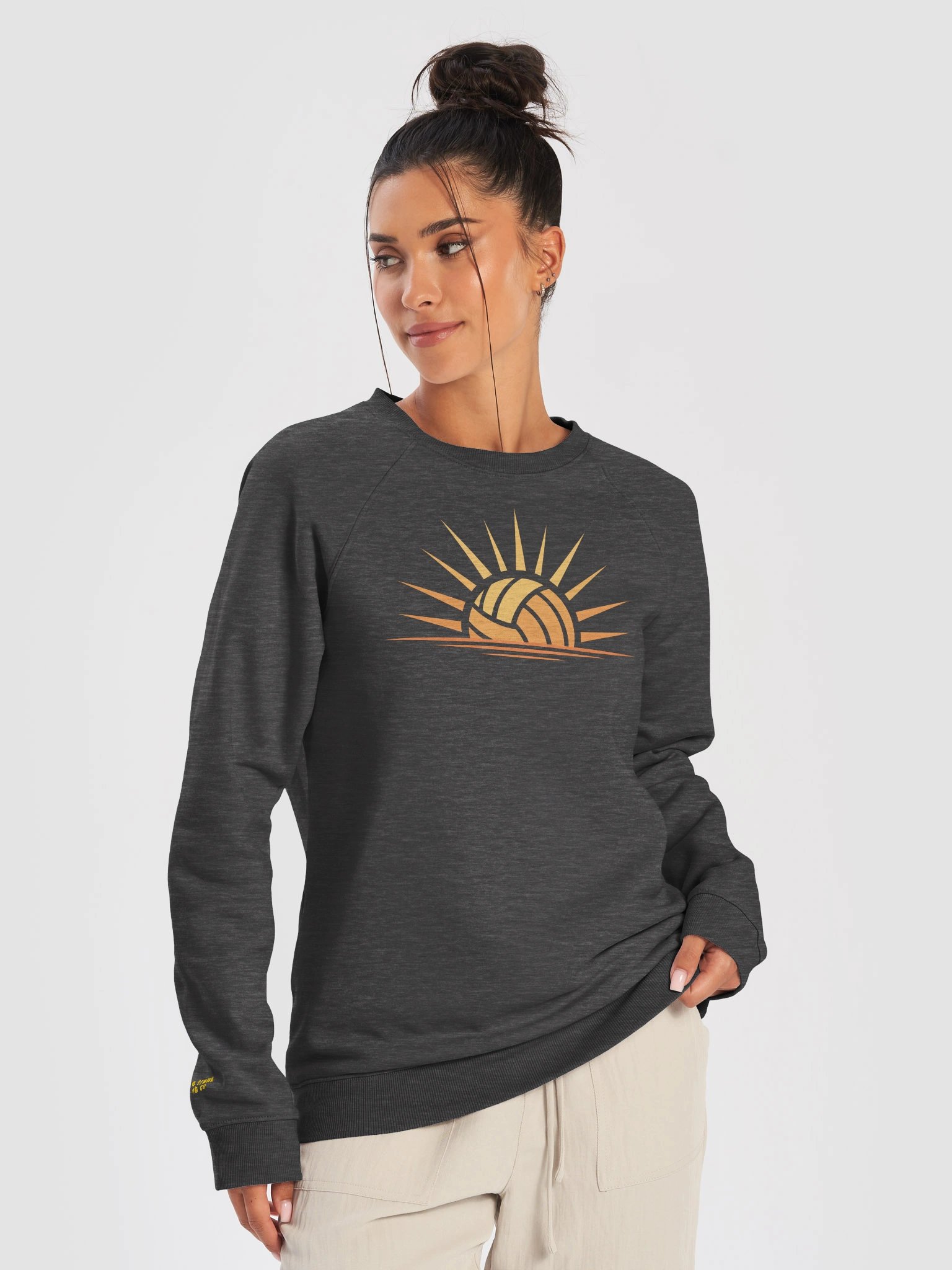 The Volleyball Sunrise Organic Raglan Crewneck product image (9)