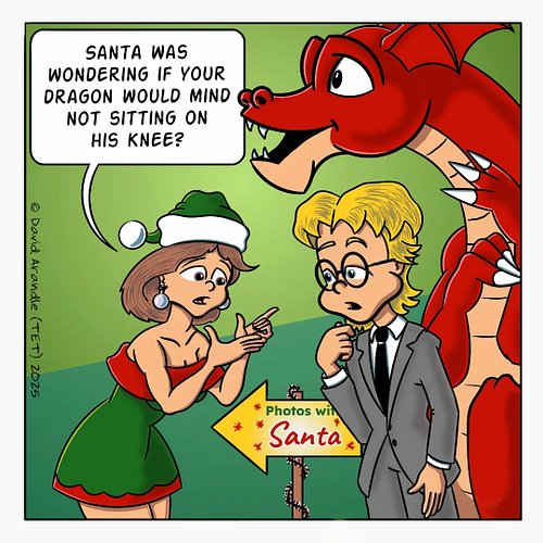 Red loves to see his friend Big Red, A.K.A. Santa  every year. Although one might argue, Red is the bigger Red, and Santa's k...