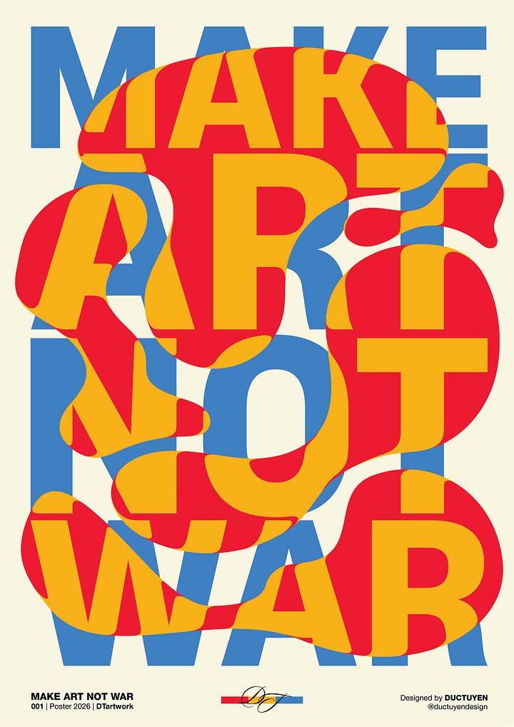 "MAKE ART NOT WAR" Print Poster (Unframe) product image (1)