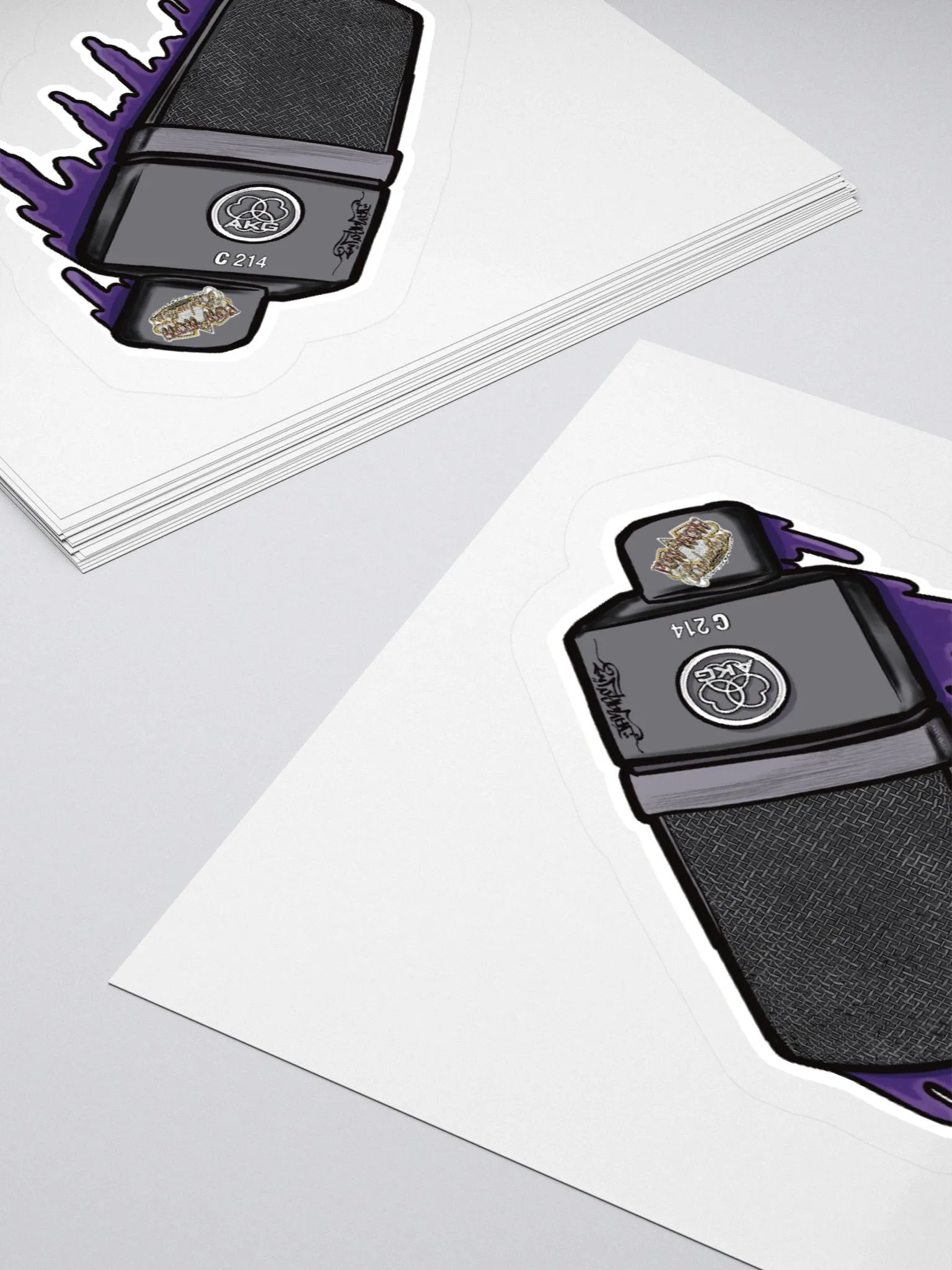 C214 Akg Mic Sticker product image (4)