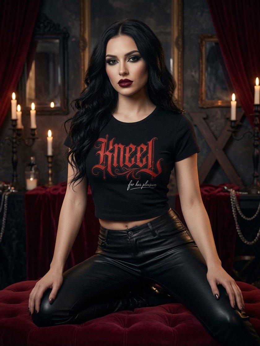 Kneel – For Her Pleasure | Damen Baby Tee Crop Top product image (3)