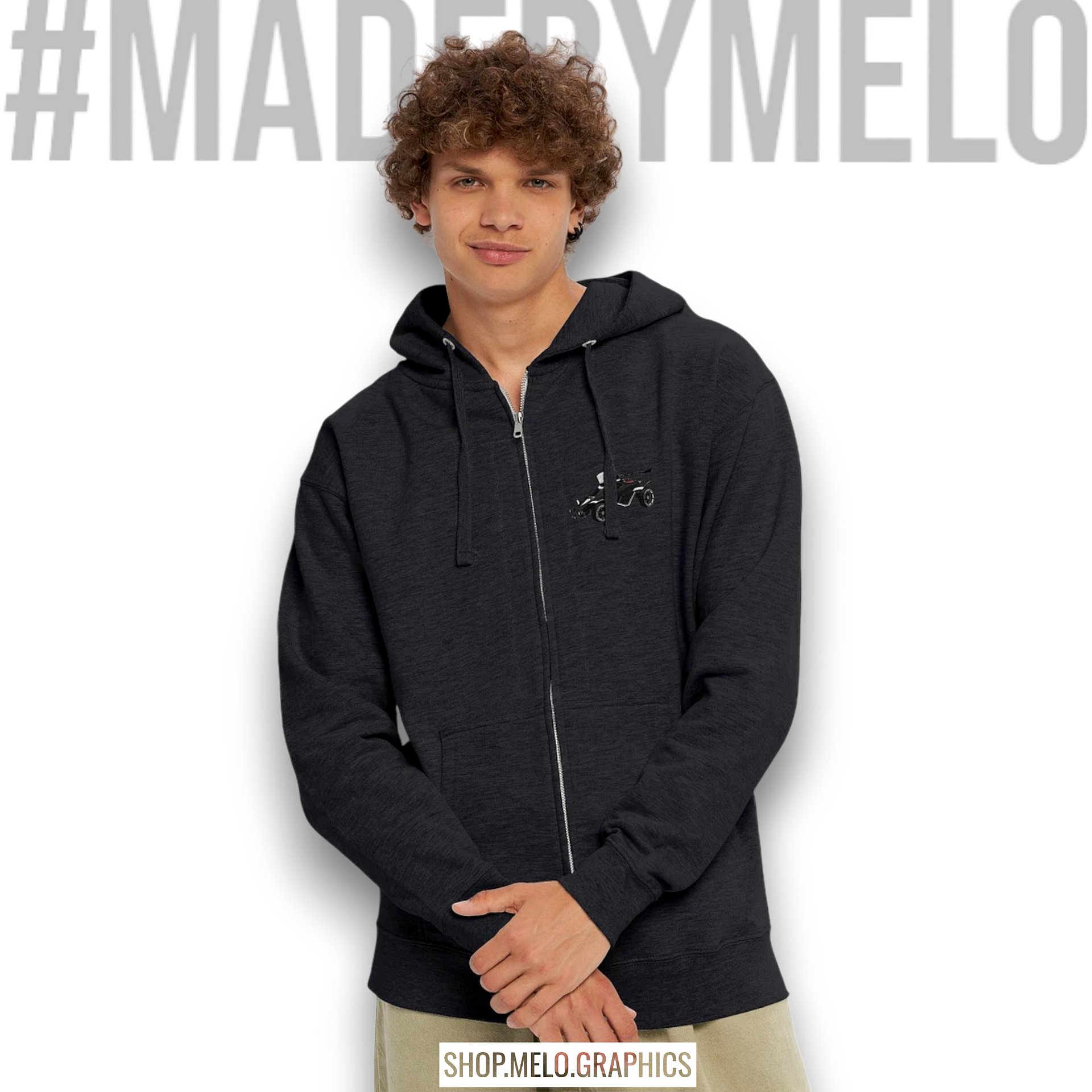 Fancy Carball Bot - Classic Zip Hoodie | #MadeByMELO product image (4)