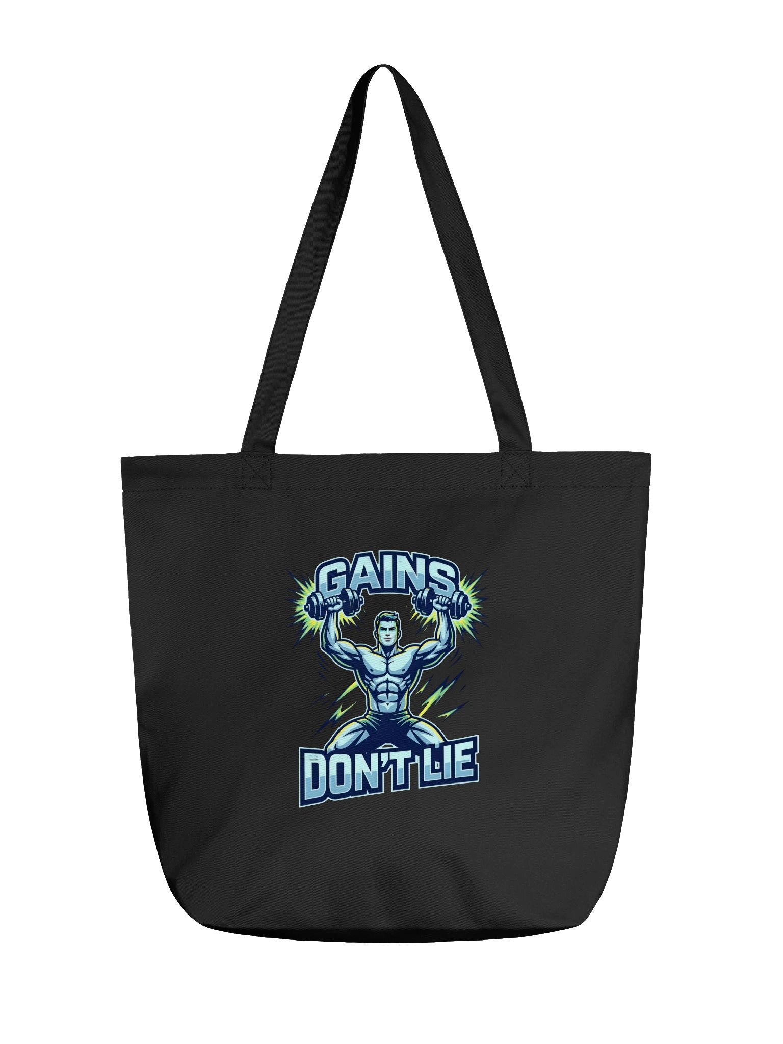 GAINS DON'T LIE Gym Tote Bag | Eco-Friendly Workout & Carry-All Bag product image (1)