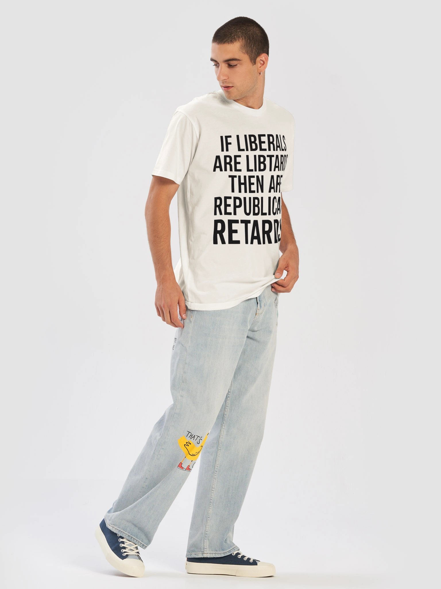 "If Liberals Are Libtards..." Funny Political Satire Unisex Graphic T-Shirt product image (20)