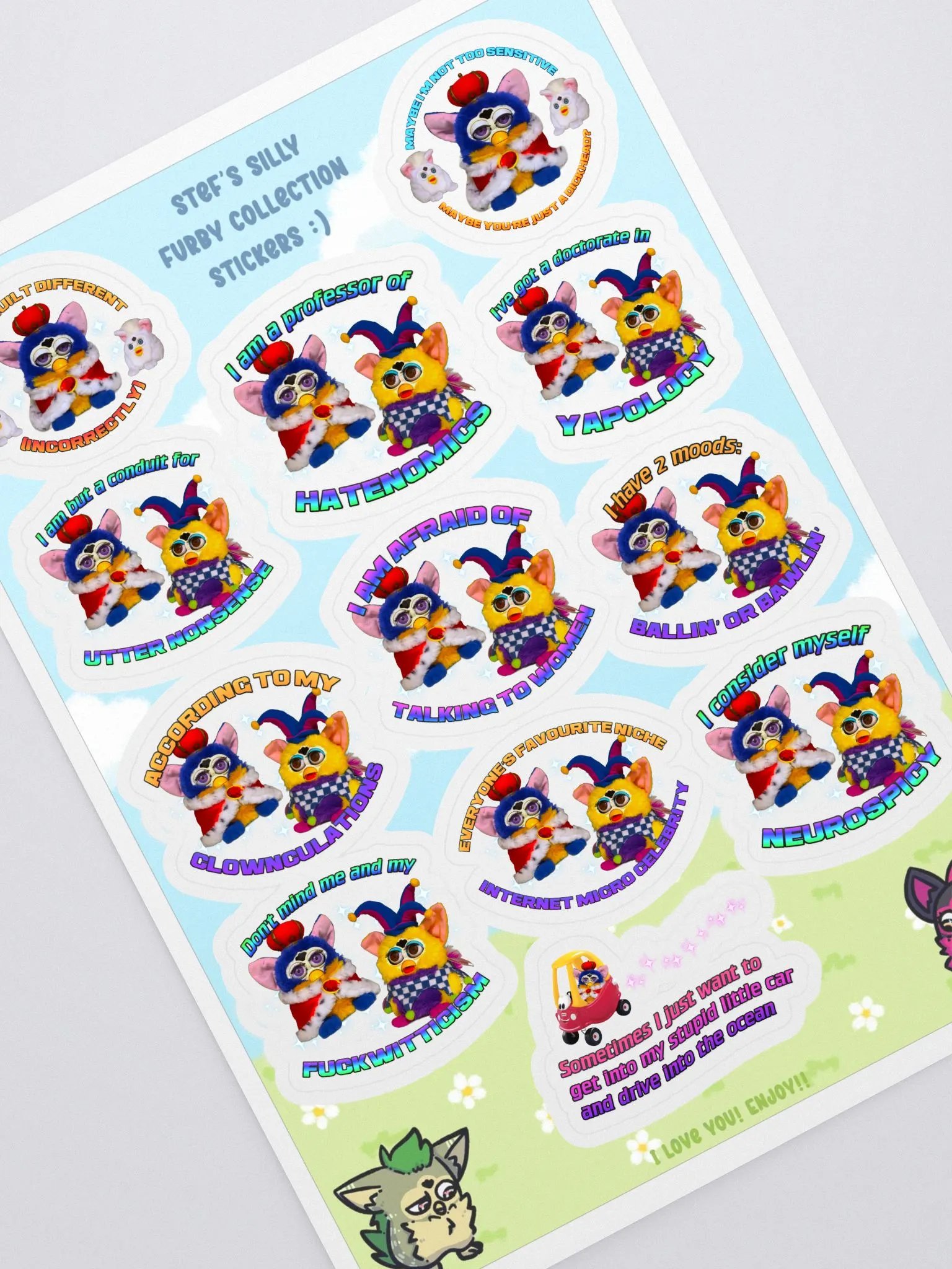 Silly Furby Sticker Sheet 4 product image (2)