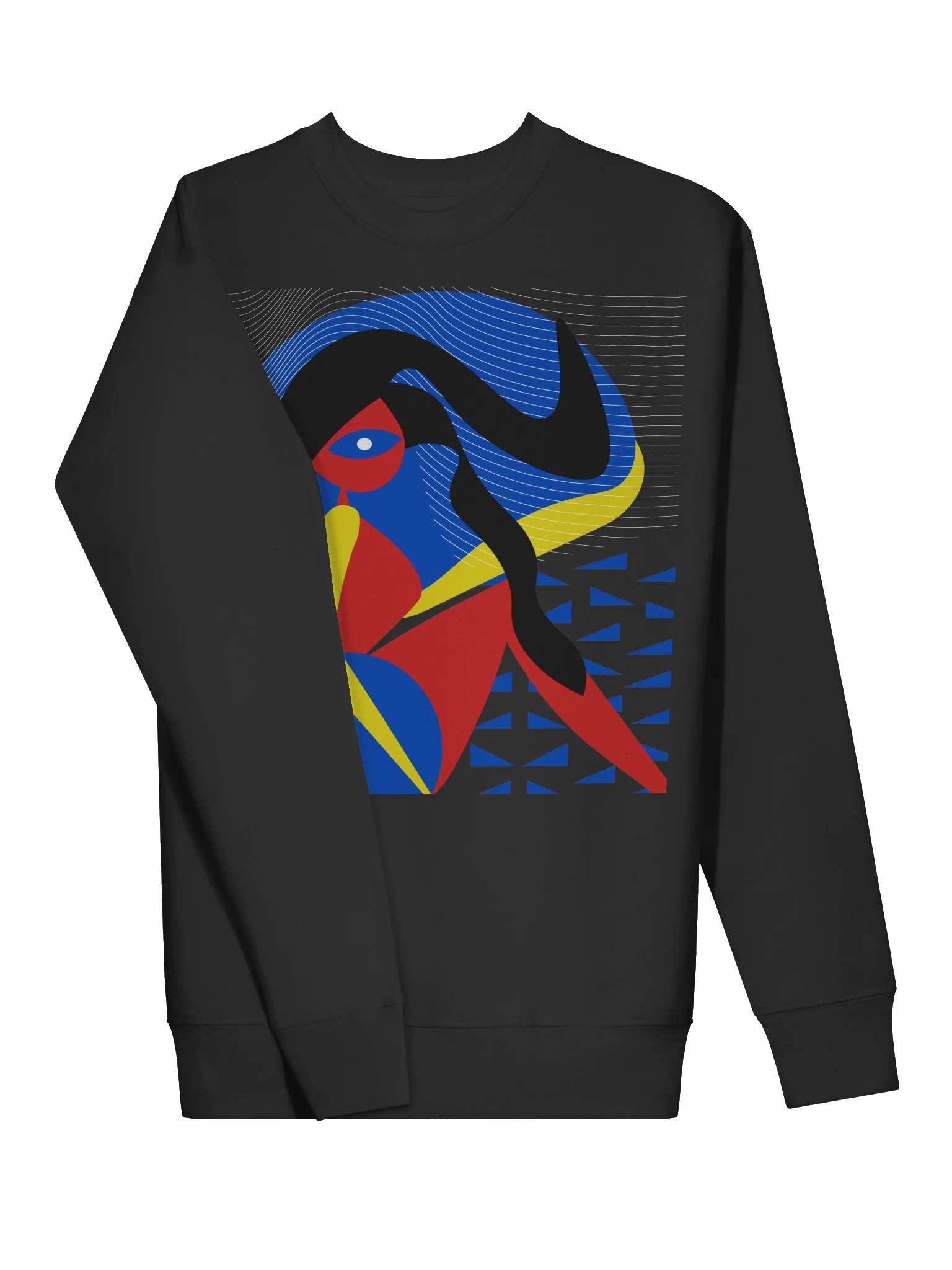 Sweater: Colorful abstract woman bathing in water product image (3)