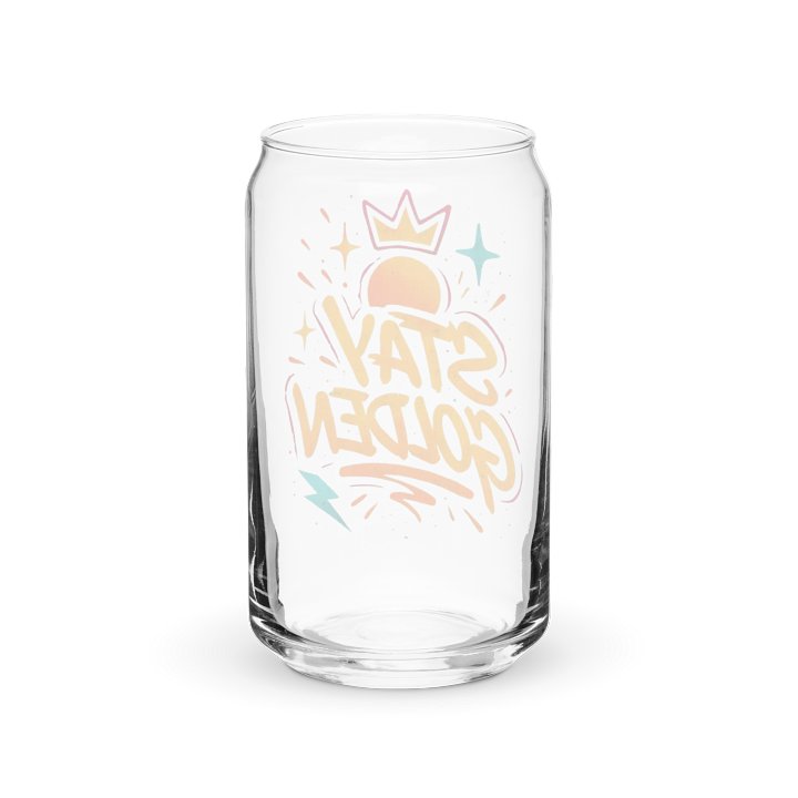 "Stay Golden" Graffiti Can Glass | Sip Loud, Shine Brighter product image (6)