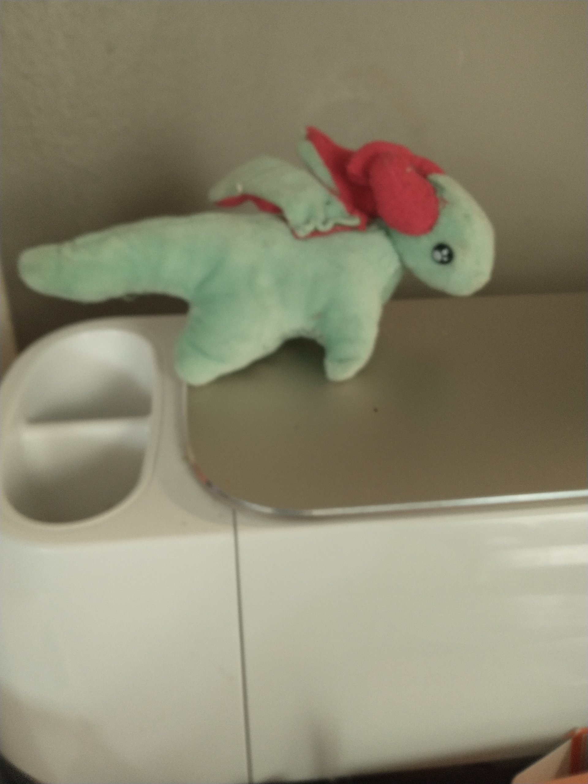Tiny Green and Red Dragon Plushie product image (1)