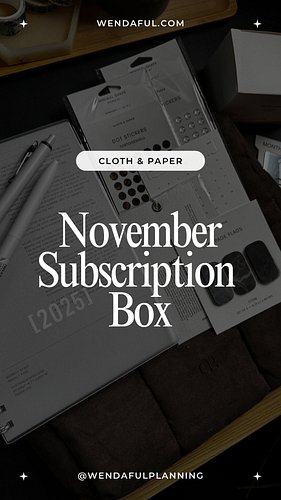 2025 is right around the corner and you need a new setup ASAP 📒✨ The November Cloth & Paper box has everything you need to ge...