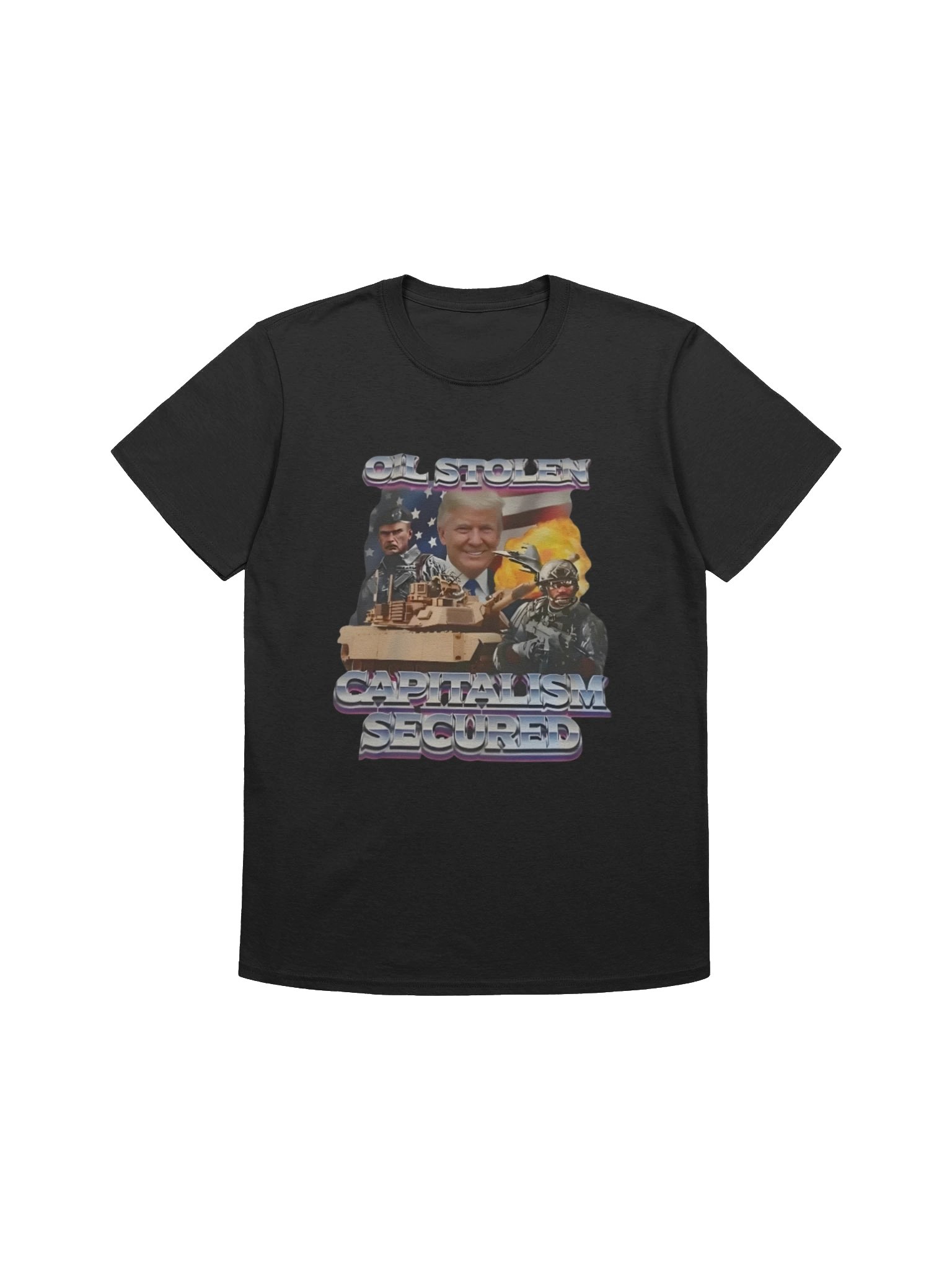 Trump Oil Stolen Capitalism Secured Shirt – Viral Political Statement product image (1)