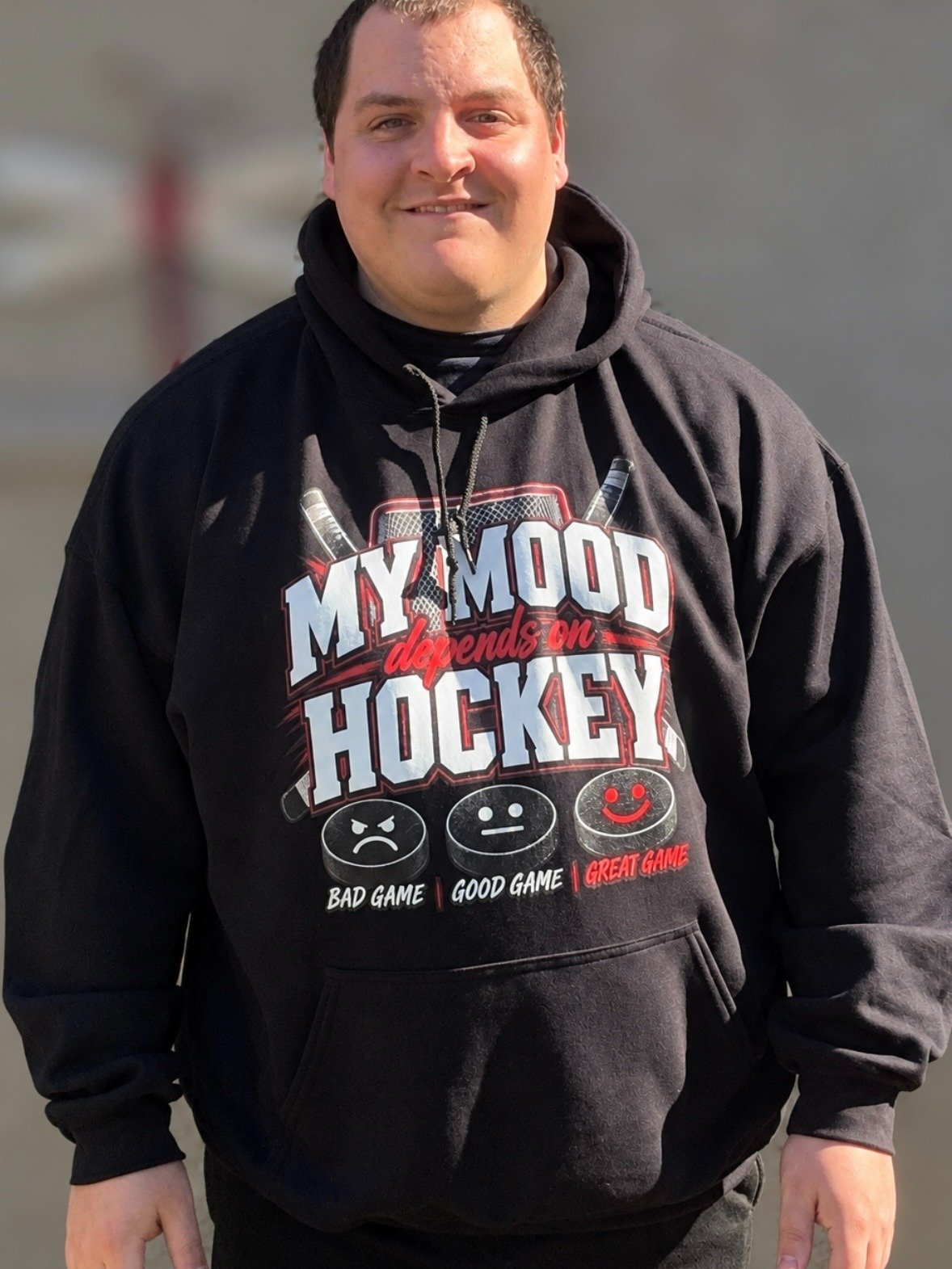 my mood depends on hockey hoodie product image (1)