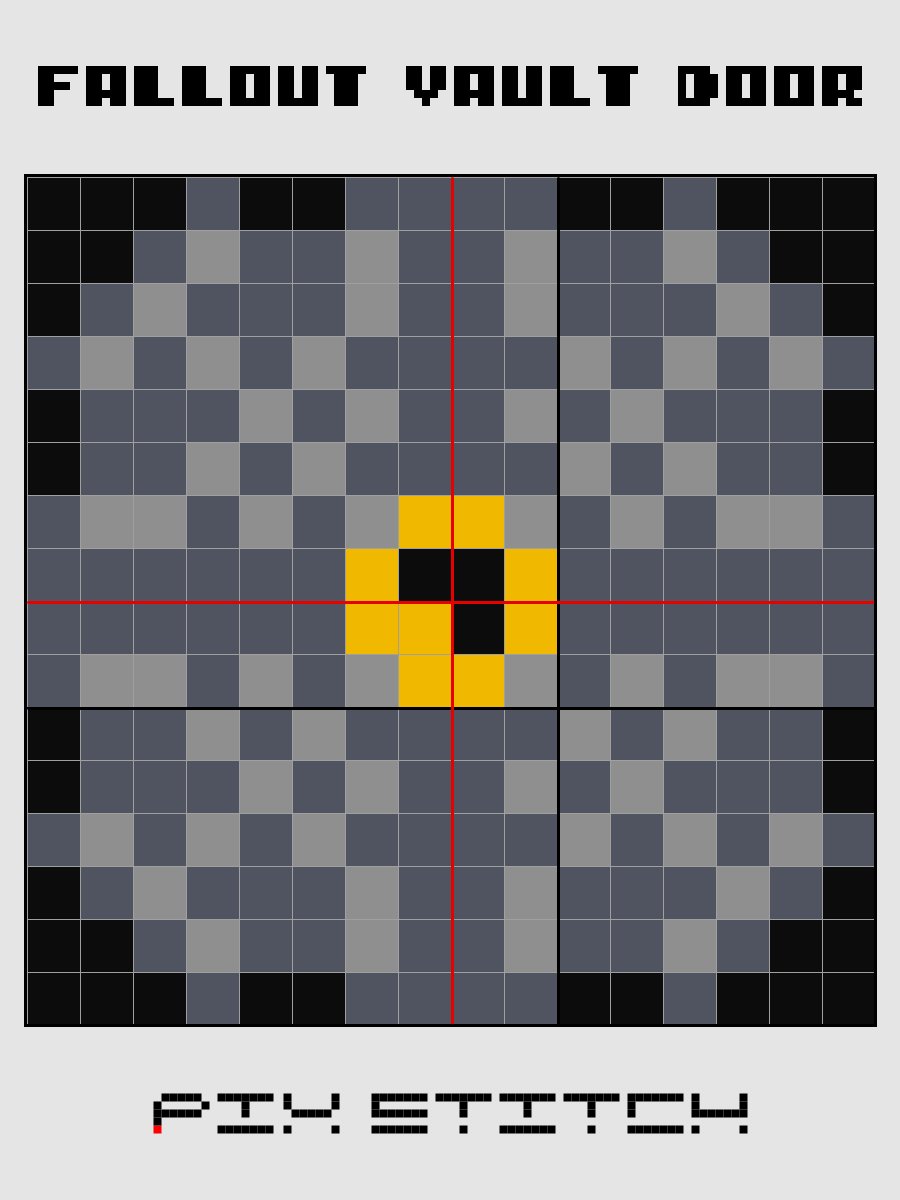 Fallout Vault Door Pixel Art product image (2)