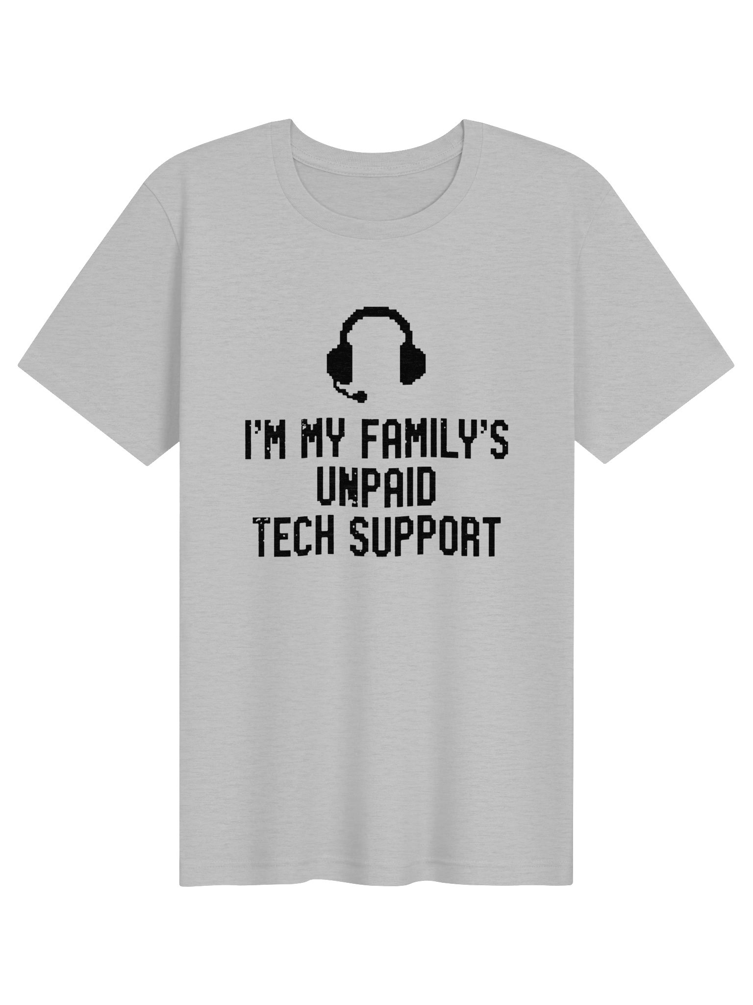 I'm My Family's Unpaid Tech Support Funny Pixel Font Shirt – IT Humor Gift Tee product image (16)