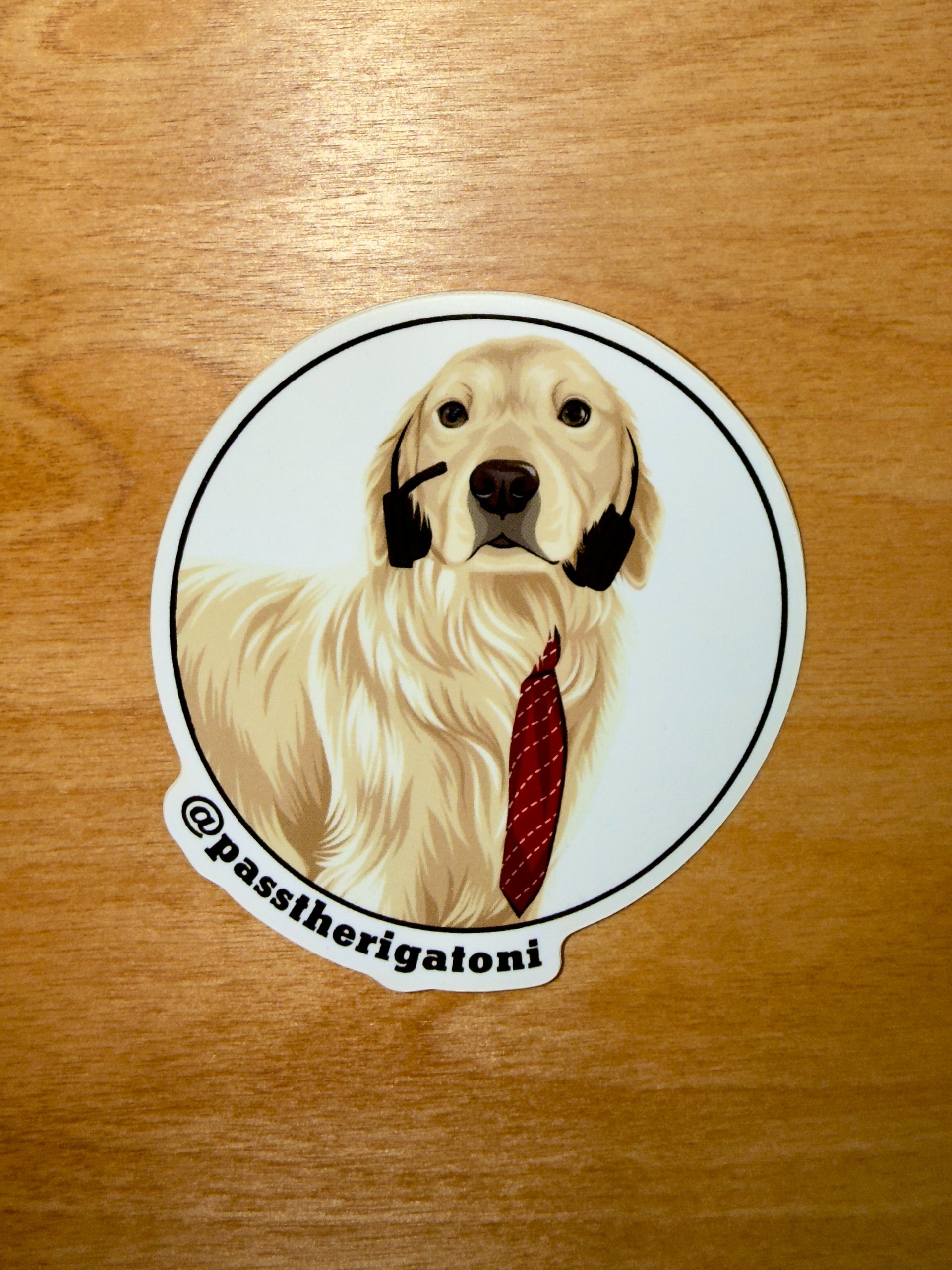 Rigatoni Circle Badge Sticker product image (1)