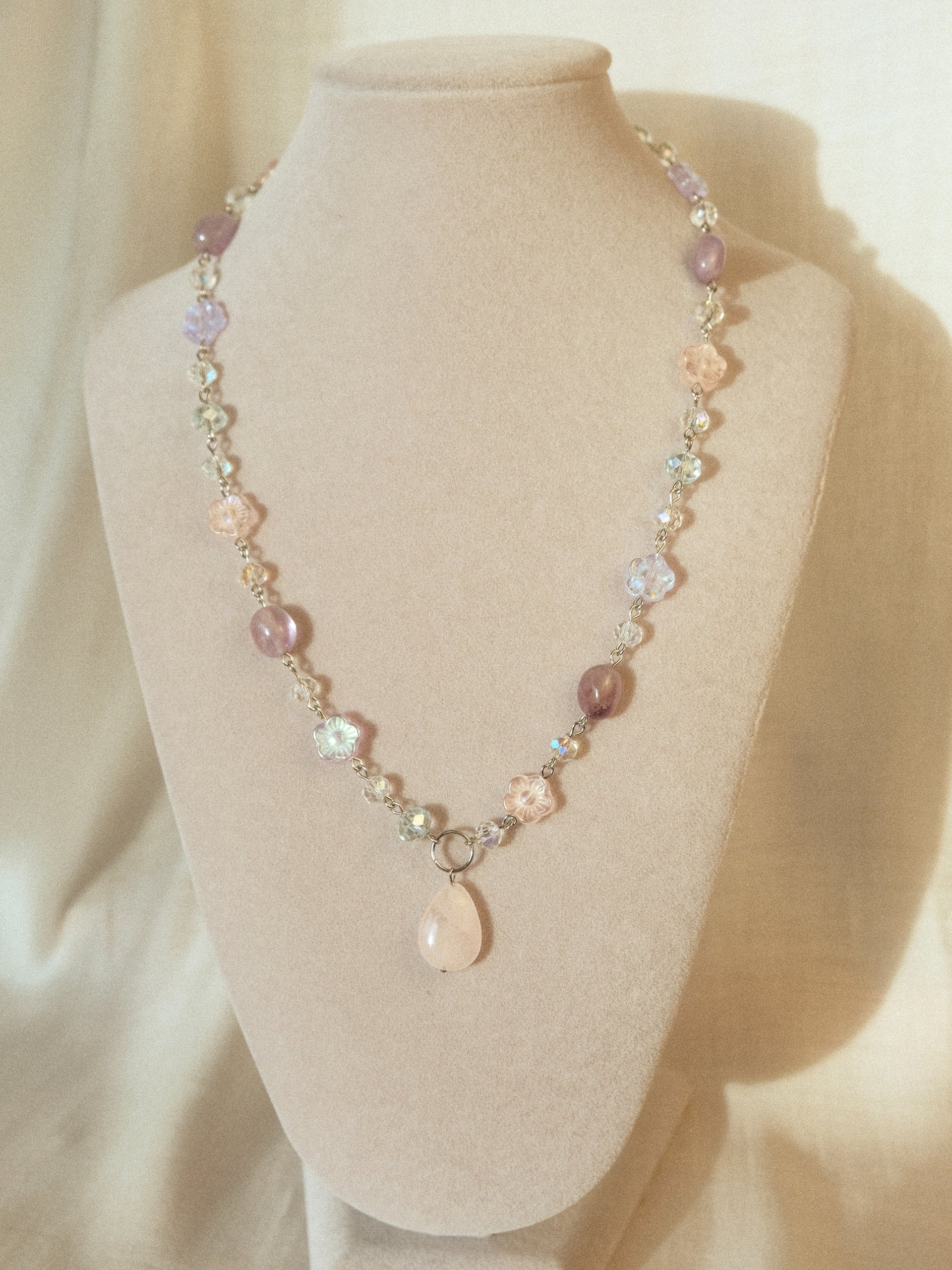 Pastel Dreams - Rose Quartz & Amethyst Necklace product image (9)