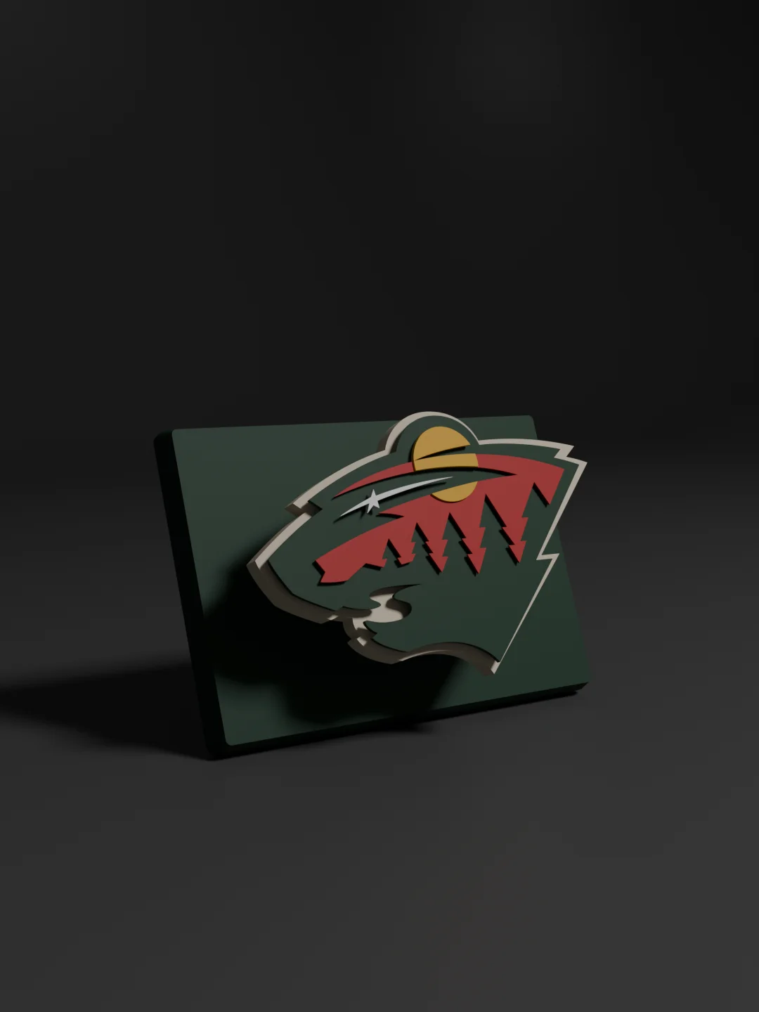 Minnesota Wild 3D Printed Floating Logo Sign (Digital File Only) product image (1)