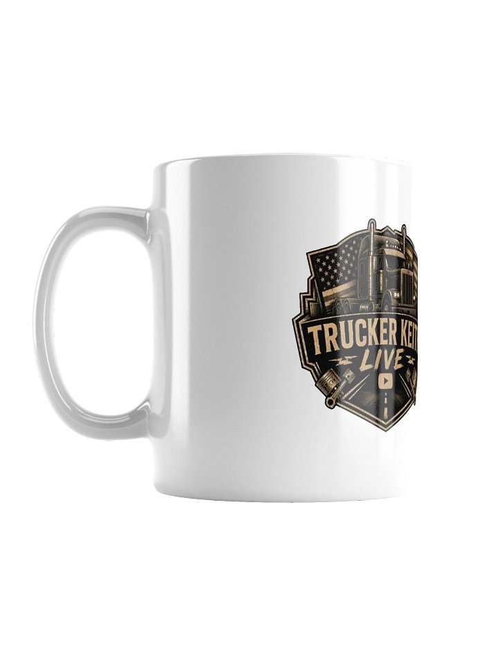 Trucker Keith Live Semi-Truck Mug White product image (1)