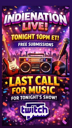 Back after a long week off! See you tonight #IndieNation 
10pm est on twitch. 

#indiemusic #newmusic #indieartists indiemusic