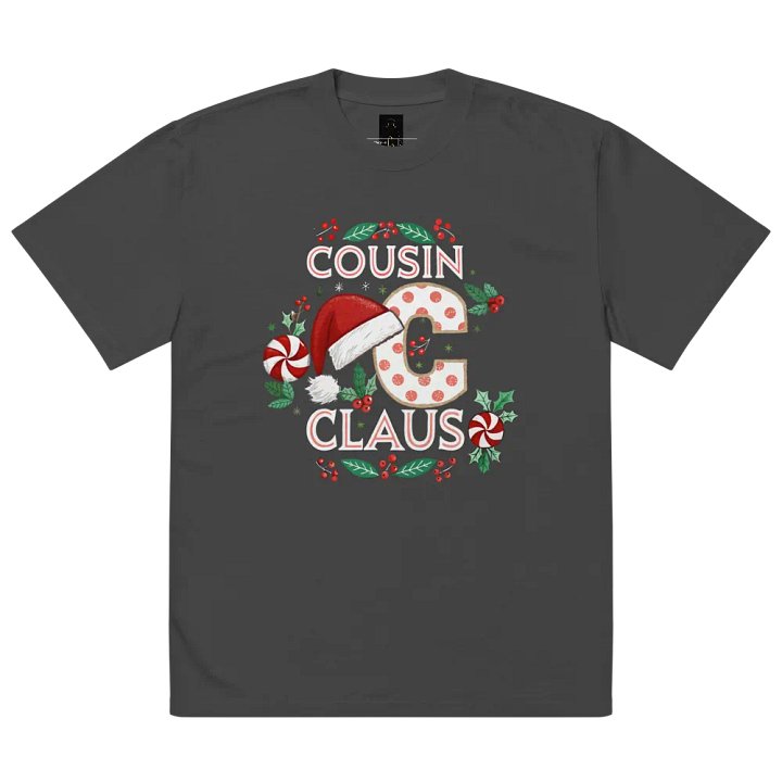 Festive 'Cousin Claus' Oversized Tee product image (5)