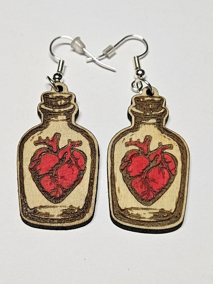Heart Jar Earing product image (2)