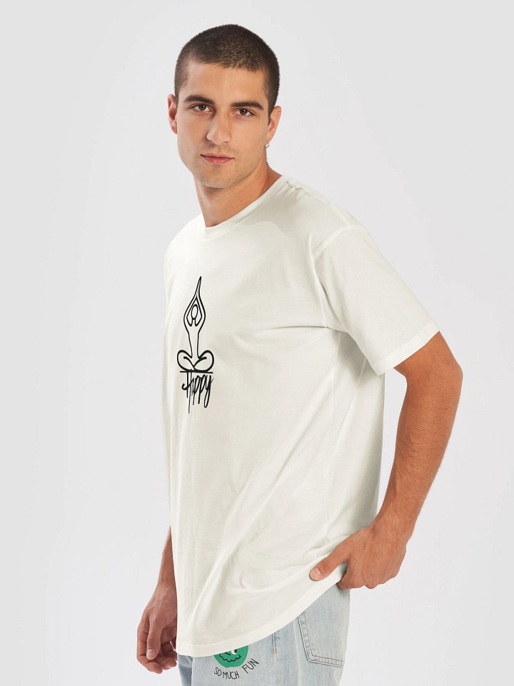 Minimalist Yoga “Happy” T-Shirt – Zen Meditation Graphic Tee product image (2)