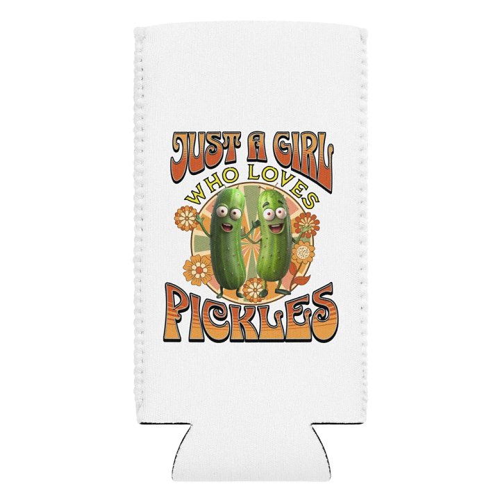 Just a Girl Who Loves Pickles Can Cooler product image (1)
