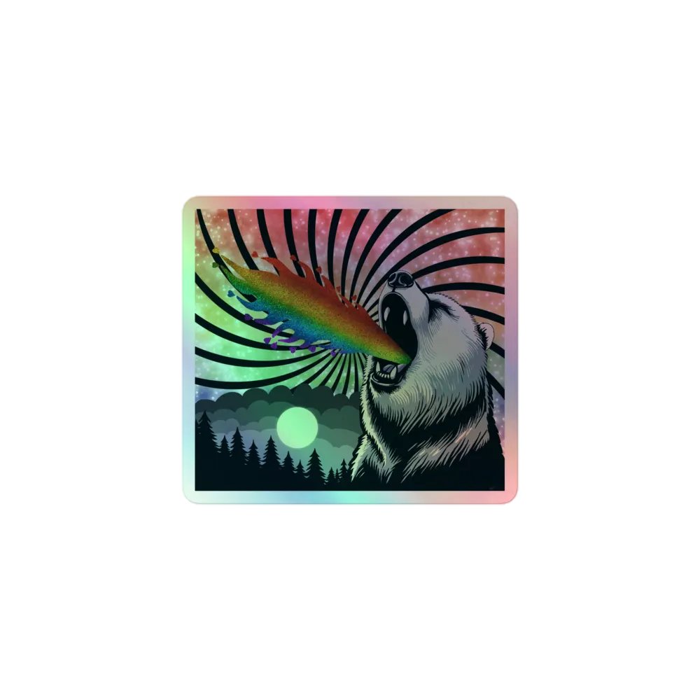 Pride Bear Holographic Sticker product image (1)
