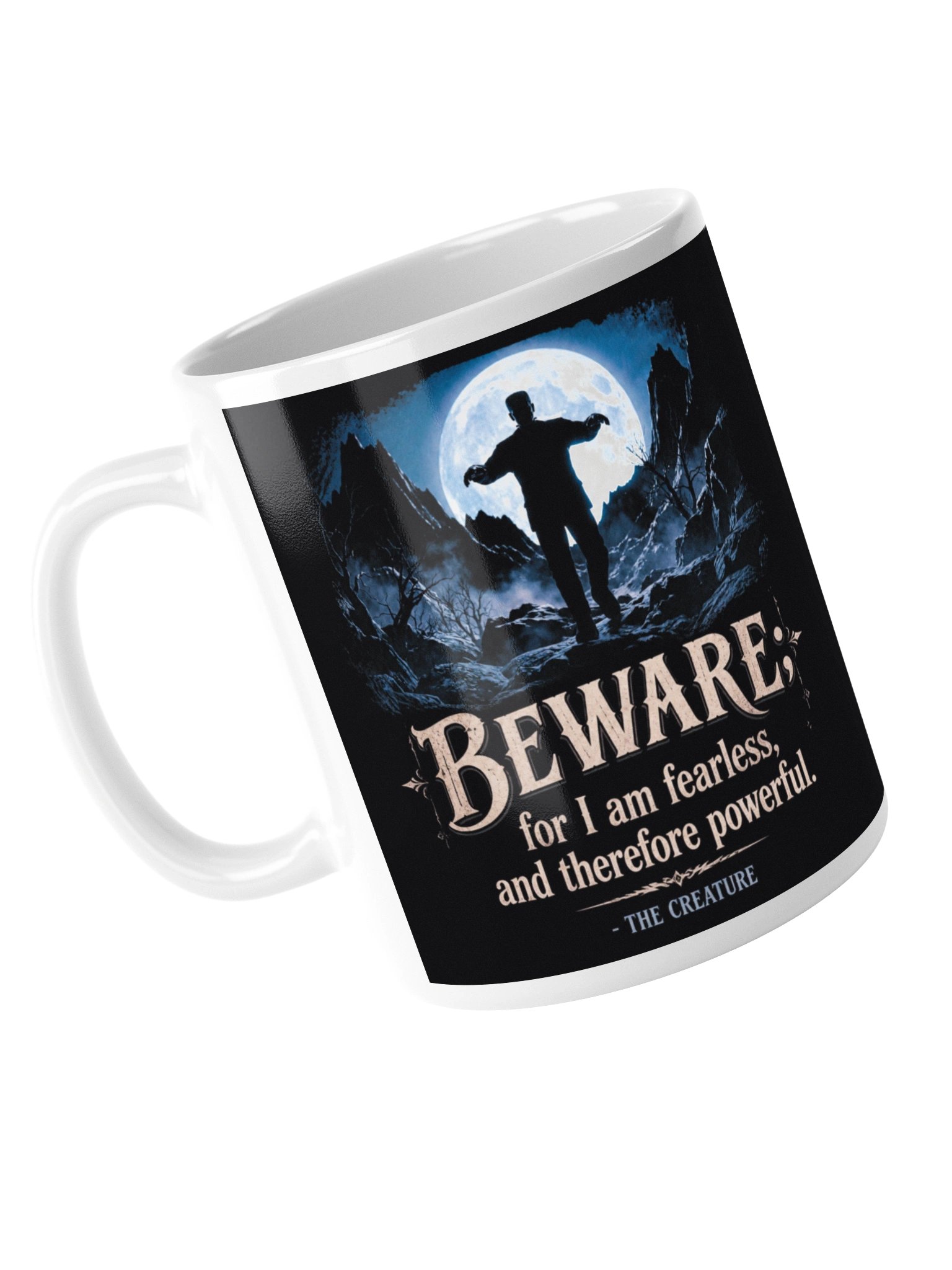 Frankenstein's Creature Fearless Glossy Mug product image (6)