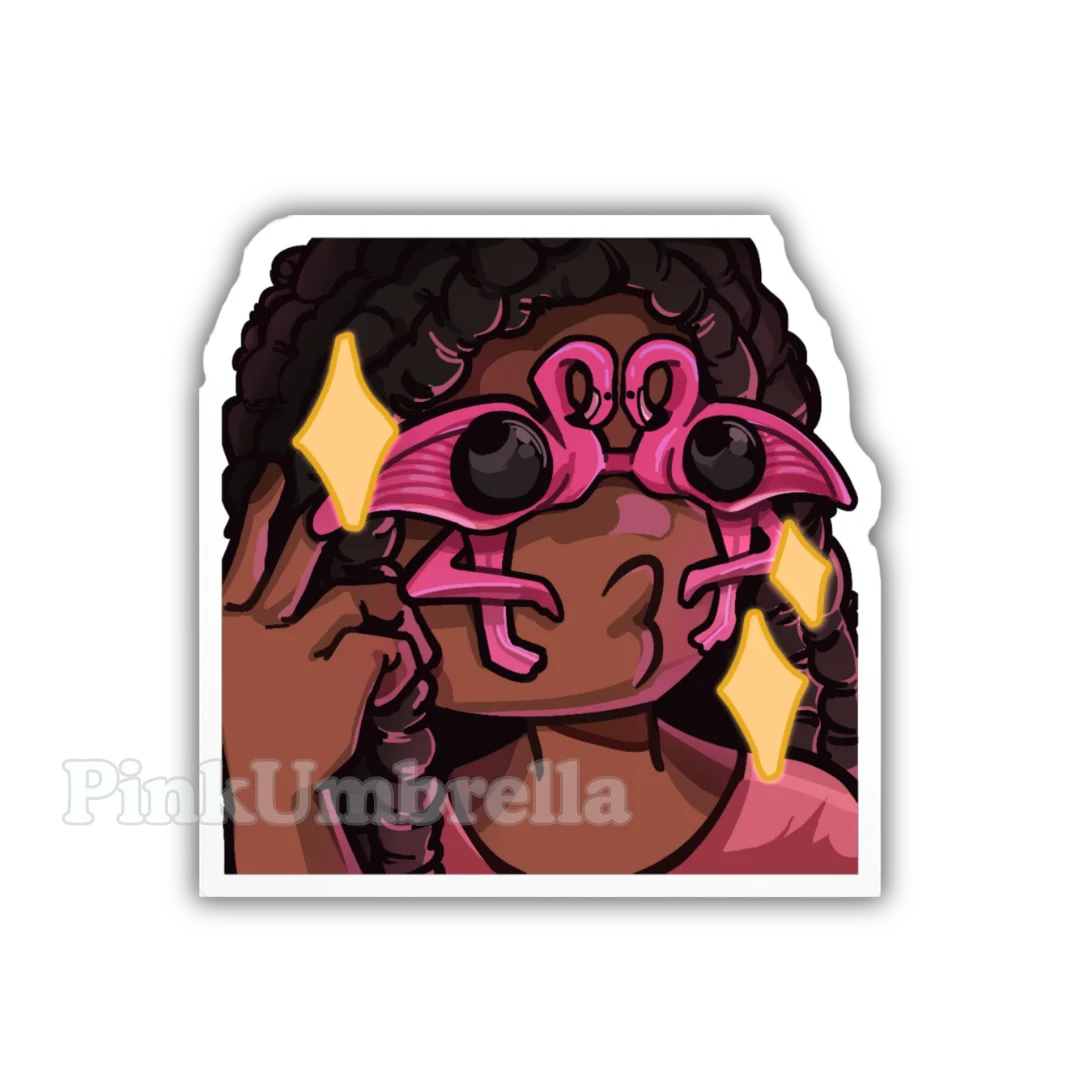 Flamingo Glasses Sticker product image (1)