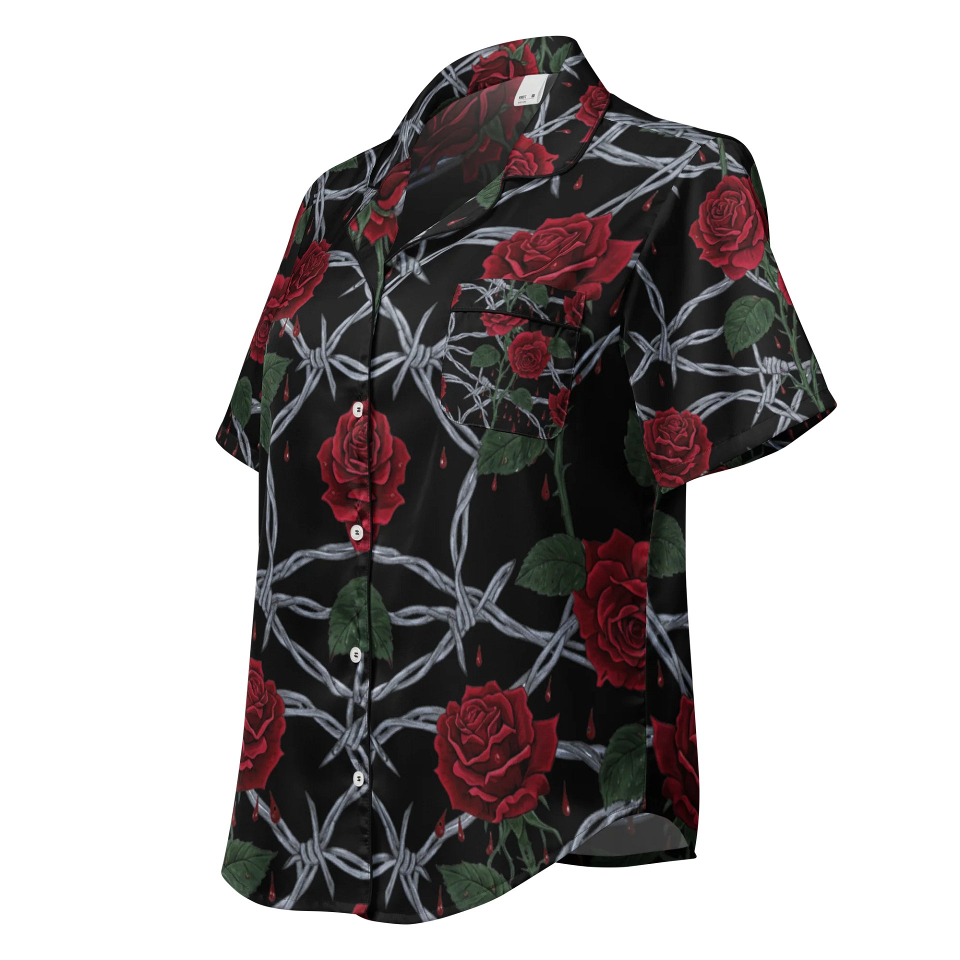Colored Barbed Wire & Roses Pajama Top product image (1)