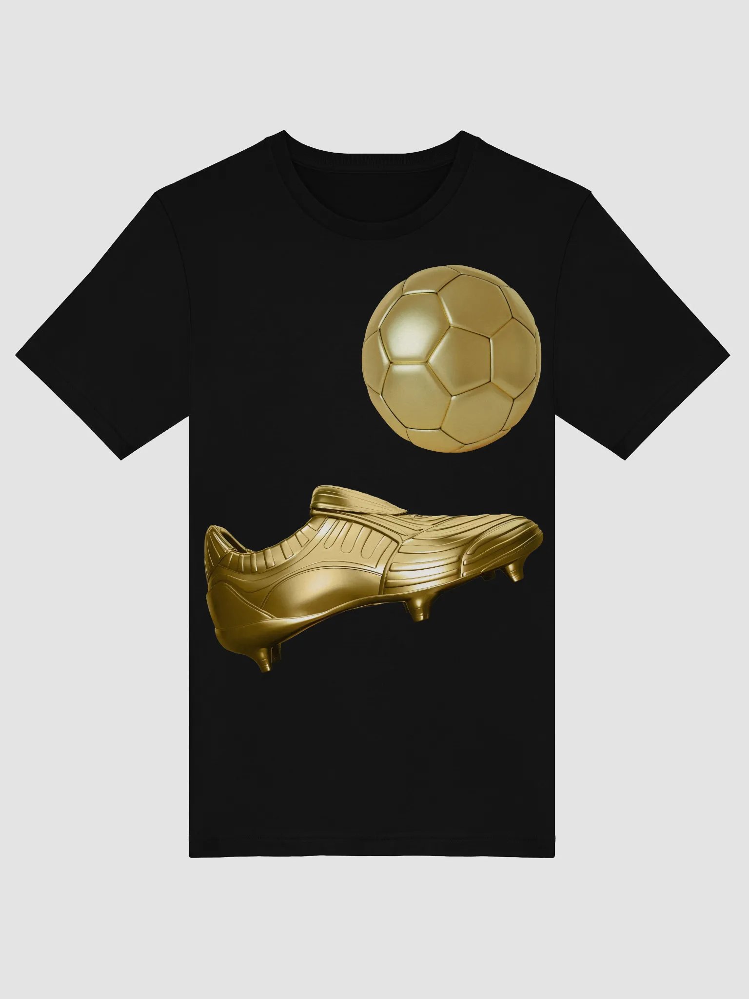 Golden Soccer Ball, Golden Boot Style Soccer Player Soccer T-Shirt product image (54)