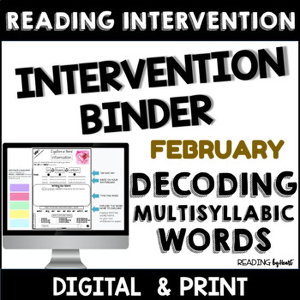 Multisyllabic Words: Guided Practice - February (Print & Digital) (Grades 4-8) product image (1)