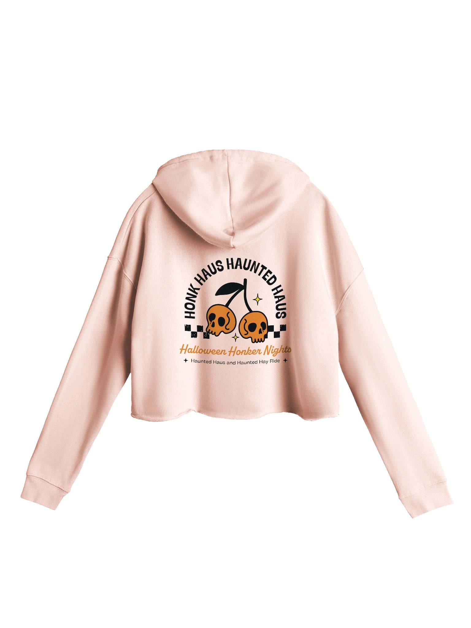 honk haus haunted haus printed cropped hoodie [pastel] product image (4)