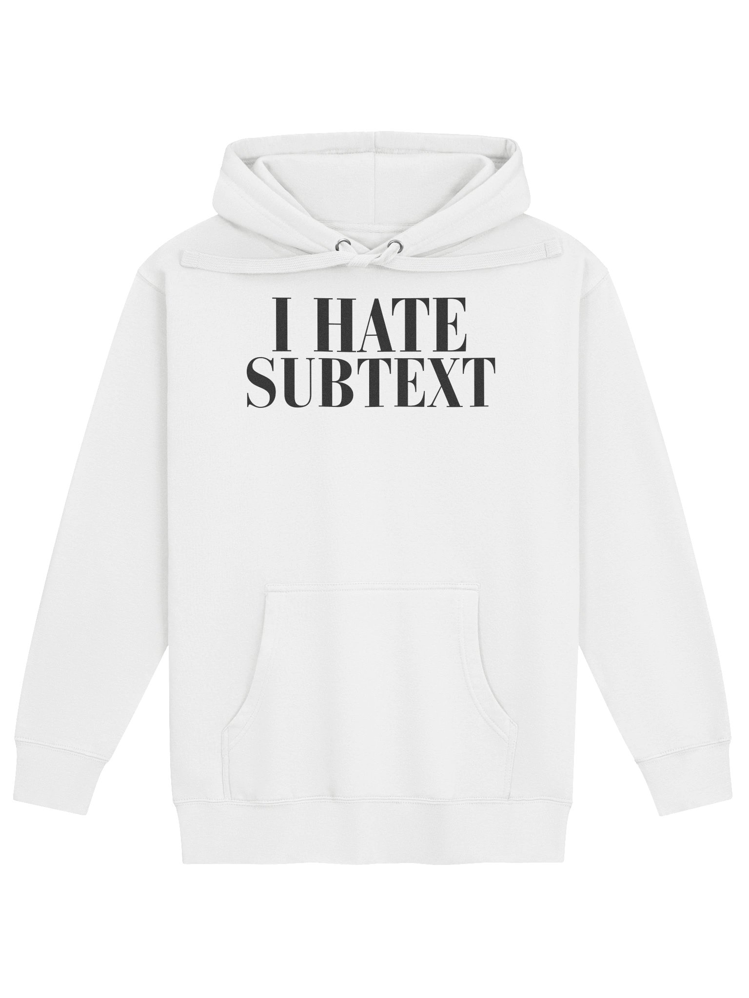 I HATE SUBTEXT Hoodie (White) product image (1)