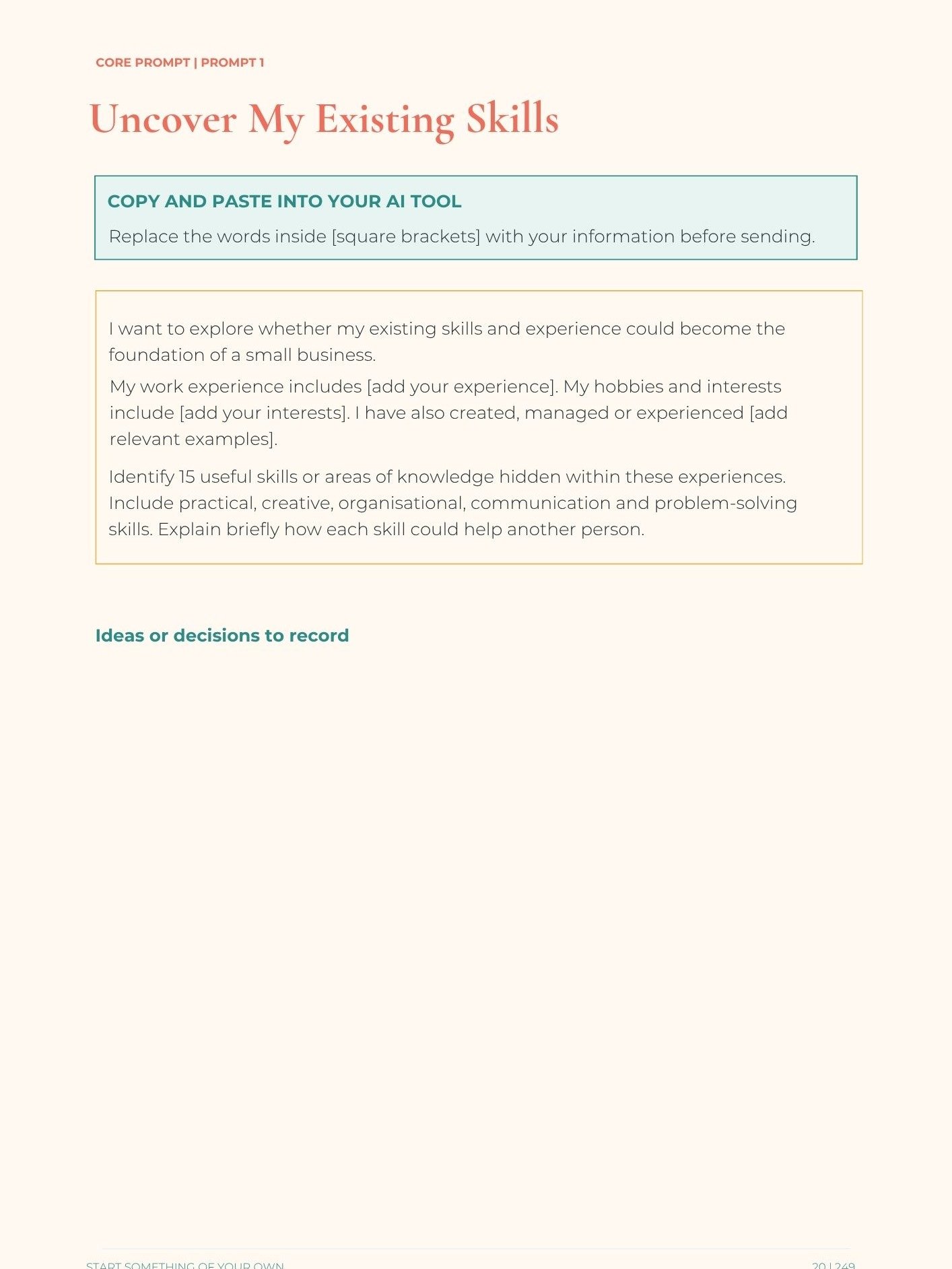 Start Something of Your Own | AI Business Workbook After 50 product image (5)