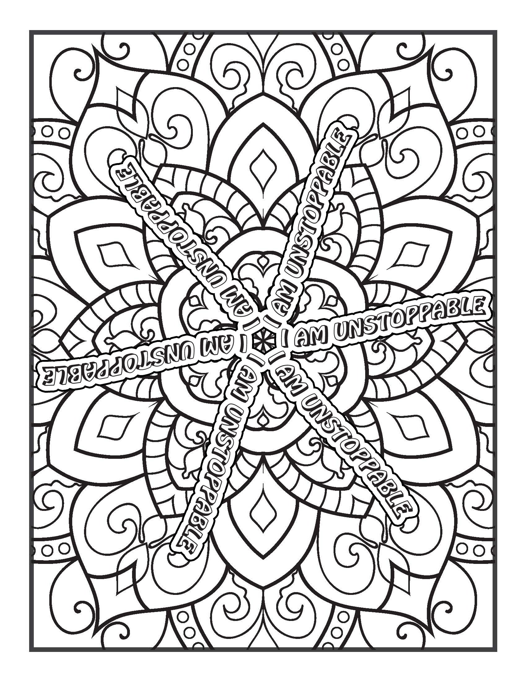Art and Inspiration Positive Messages and Inspiration Coloring Book For Adults and Teens product image (3)