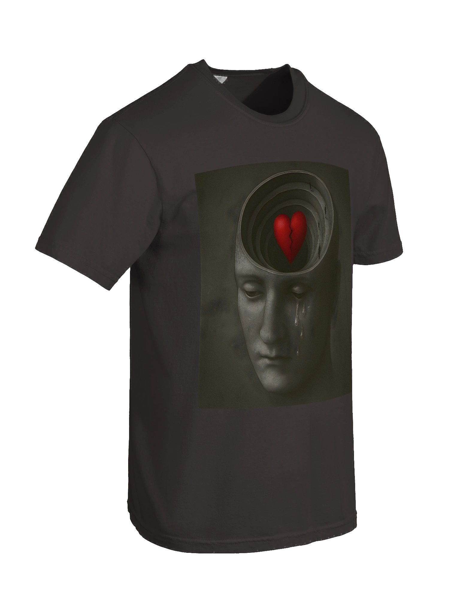 Surreal Broken Heart Tee – Crying Statue Art T-Shirt product image (55)