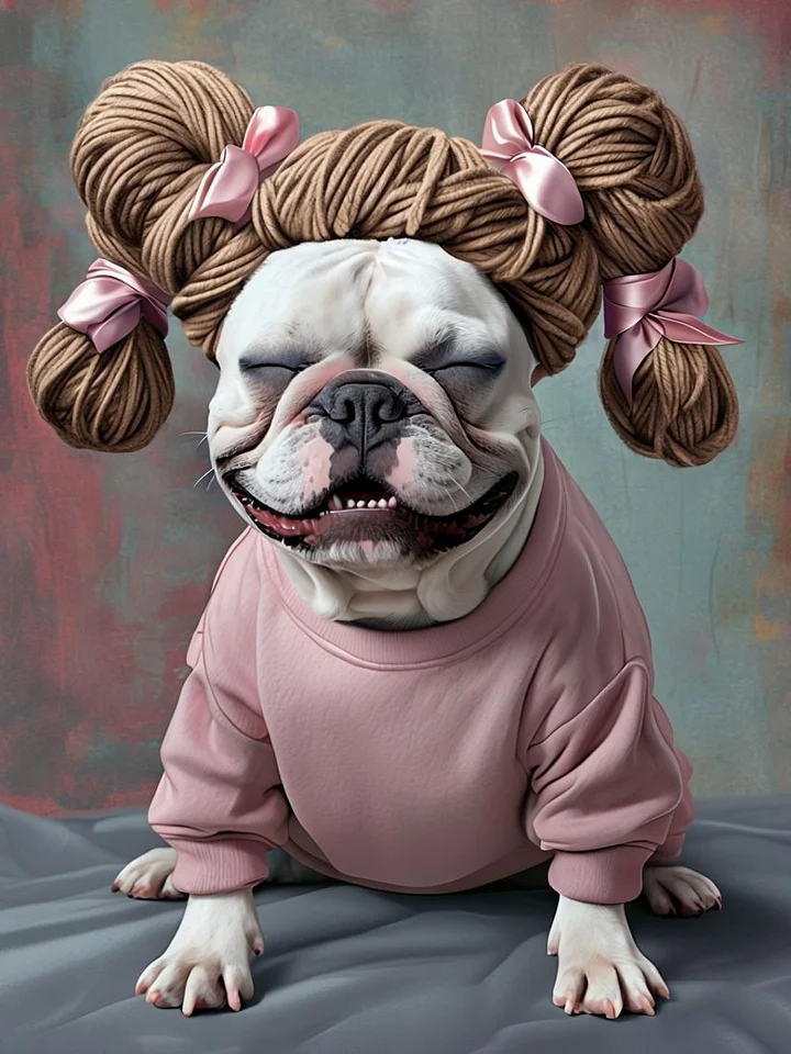 Bulldog Fashionista Framed Poster product image (1)